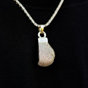 GLD SHOP - Iced Boxing Glove - 18k Gold Plated - CUBIC ZIRCONIA - NEW!